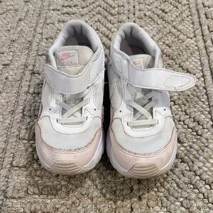 Nike Kids White and Light Pink Sneakers